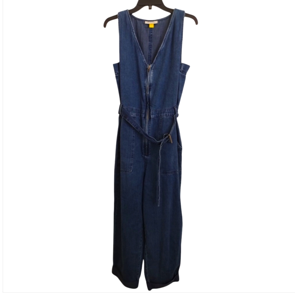 Rachel Comey X Target Blue Denim Jumpsuit With Belt And Pockets Size 8
